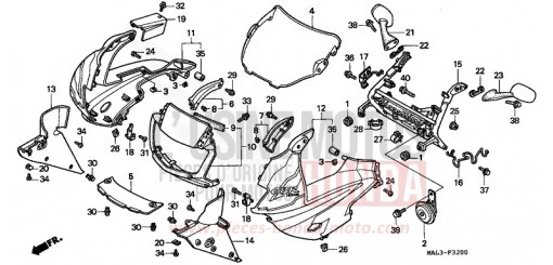 OBERER WINDLAUF CBR600FW de 1998